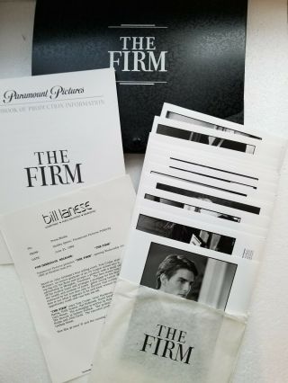 1993 " The Firm " Press Kit Tom Cruise,  Includes 14 8 " X10 " Glossy Photos Rare