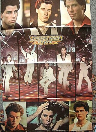 “saturday Night Fever” Poster With John Travolta - Movie Poster B.