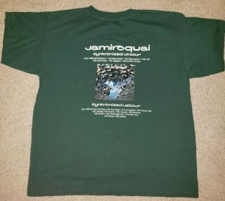 Vintage 1999 Jamiroquai Synkronized World Tour Tee Shirt XL 3
