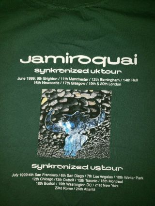 Vintage 1999 Jamiroquai Synkronized World Tour Tee Shirt XL 4