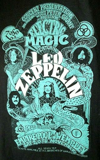 Led Zeppelin Empire Pool Wembley Concert Sat 20th November T - Shirt