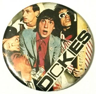 The Dickies - Old Og Vtg 1970`s Large Button Pin Badge Punk (not Patch Shirt Lp)