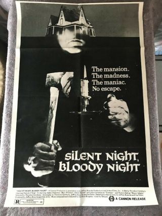 Silent Night,  Bloody Night 1973 Orig.  1 Sheet Movie Poster 27 " X41 " (vf -) Horror
