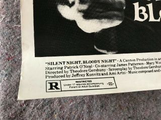 SILENT NIGHT,  BLOODY NIGHT 1973 ORIG.  1 SHEET MOVIE POSTER 27 