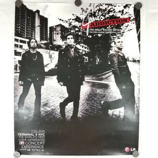 Janes Addiction Great Escape Artist Album Debut Concert Poster Nyc 2011 14 X 17