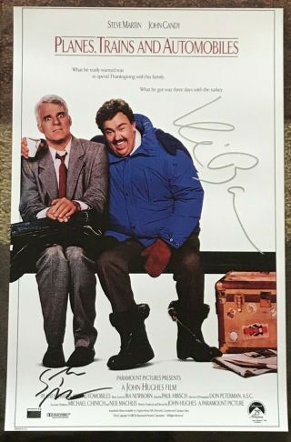 Planes,  Trains And Automobiles Poster Signed By Steve Martin & Kevin Bacon