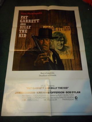Pat Garrett And Billy The Kid - Folded Poster - Peckinpah/coburn