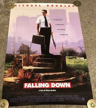 1993 Falling Down Movie Poster,  Rolled,  27x40,  Michael Douglas
