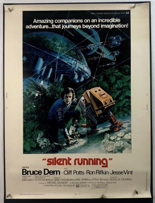 Silent Running Movie Poster (verygood, ) 30x40 1972 Sci - Fi Robot By Akimoto 6286