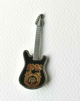 Ac/dc Guitar Pin Badge For Rock Heavy Metal Music Biker Jacket Angus Young