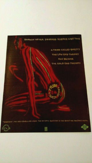 A Tribe Called Quest " Scenario " 1992 Rare Print Promo Poster Ad