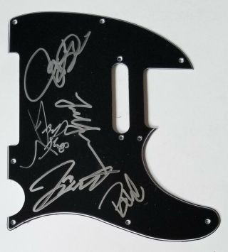 Tesla Band Real Hand Signed Guitar Pickguard Autographed By All 5