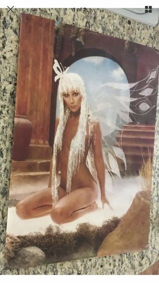 Cher 1978 Nude Butterfly Isis Poster Photo Harry Langdon