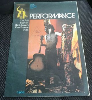 Mick Jagger - Vintage Performance Movie Booklet/ Poster.  Rolling Stones