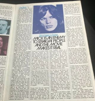 Mick Jagger - Vintage Performance Movie Booklet/ Poster.  Rolling Stones 4