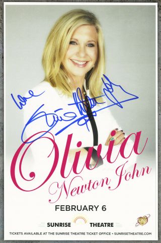 Olivia Newton John Autographed Gig Poster A Little More Love