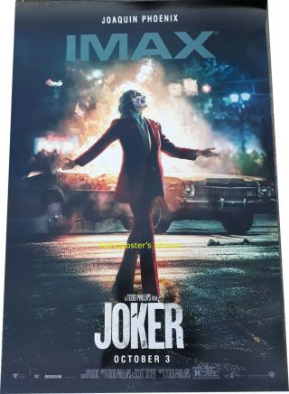 Joker 2019 Imax Version 27x40 Ds Poster Joaquin Phoenix Double Sided