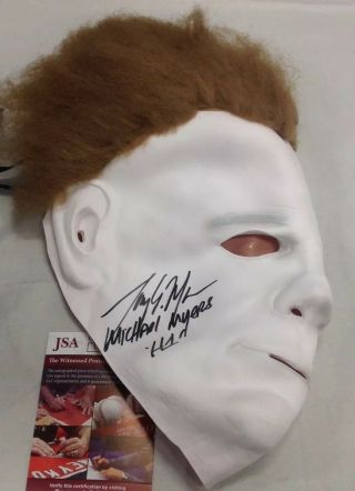 Tony Moran Autographed Signed Mask Halloween Michael Myers Jsa