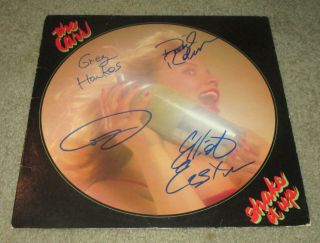 The Cars Signed Shake It Up Record Cover Autographed By 4 Ric Ocasek,  3 (proof)