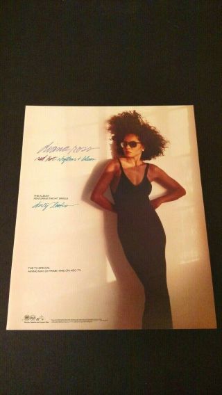 Diana Ross " Dirty Looks " (1987) Rare Print Promo Poster Ad