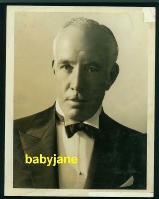 Lewis Stone Vintage 8x10 Photo Taken By George Hurrell Mgm Portrait In Tuxedo