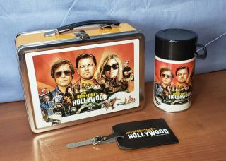 Once Upon A Time In Hollywood 2019 Movie Promo Retro Lunch Box Thermos Tag