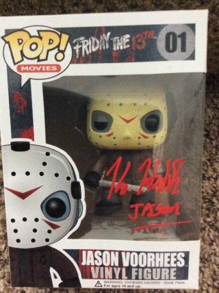 Kane Hodder Signed Jason Voorhees Funko Pop Figure Friday The 13th Autograph