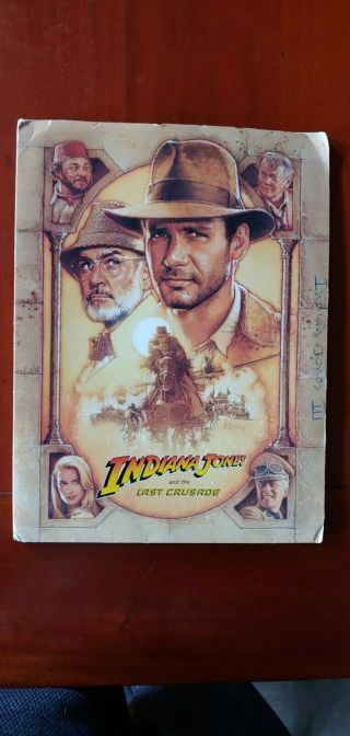 Indiana Jones & The Last Crusade Press Kit.  Harrison Ford.  Sean Connery.  Photos.