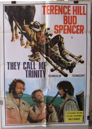They Call Me Trinity (terence Hill) 27x39 " Lebanese Movie Poster 70s