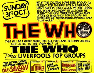The Who Concert Poster,  The Cavern,  Liverpool,  Re - Print,  29x42cm Premium Paper