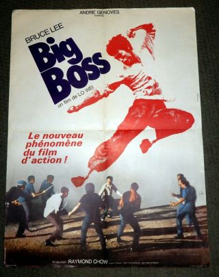 French Movie Poster - Bruce Lee The Big Boss 1971 23x30