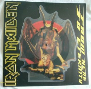 Iron Maiden From Here To Eternity Shaped 7 Inch Picture Disc Single Backing Card