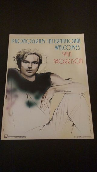 Van Morrison " Phonogram " (1979) Rare Print Promo Poster Ad
