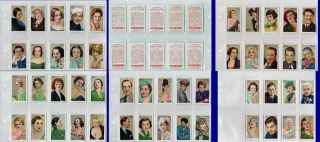 1934 Screen & Stage Tobacco Card Set 48 Diff Mae West Crosby Harlow 546