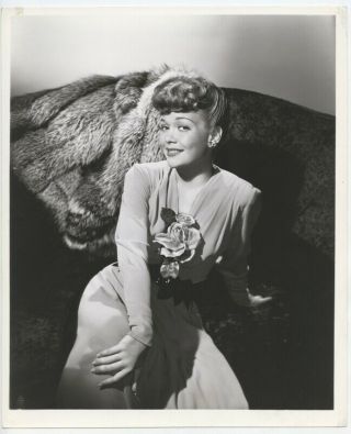 Jane Wyman 1944 Vintage Hollywood Glamour Portrait By Bert Six - Stamped