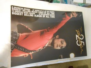 Michael Jackson Thriller 25th Year Poster,  Rock N Pop Superstar Billy Jean