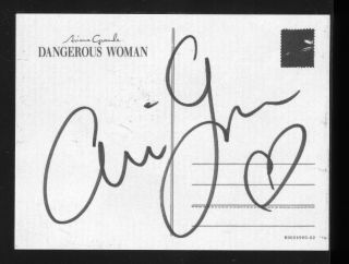 Ariana Grande Signed Autographed Dangerous Woman Photo Postcard 4