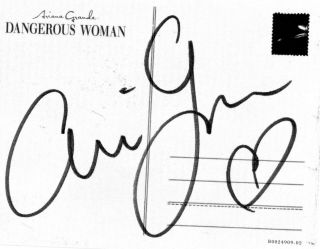 Ariana Grande Signed Autographed Dangerous Woman Photo Postcard 5