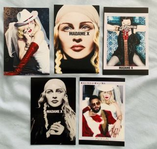 Madonna Madame X 5 Promo Postcards Medellin,  Crave,  I Rise,  Tour Dark Ballet