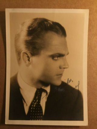 James Cagney Rare Very Early Vintage Autographed Photo From 1937 W/ Envelope