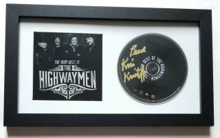 Kris Kristofferson Real Hand Signed Best Of Highwaymen Cd Framed Display