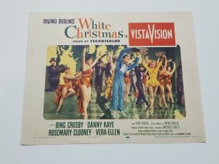 1954 White Christmas Lobby Card 11 " X14 " Bing Crosby,  Danny Kaye Holiday Musical