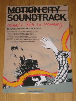 Motion City Soundtrack - 2015 Australian Tour - Laminated Tour Poster