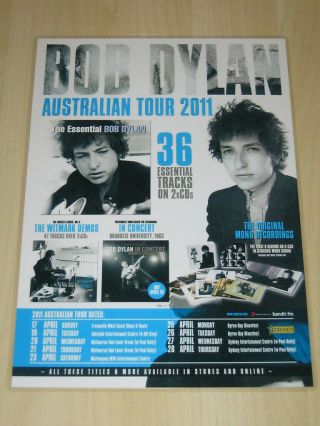 Bob Dylan - 2011 Australian Tour - Laminated Tour Poster