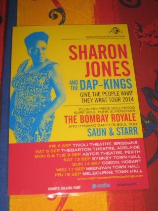 Sharon Jones And The Dap Kings - 2014 Australian Tour - Promo Tour Poster