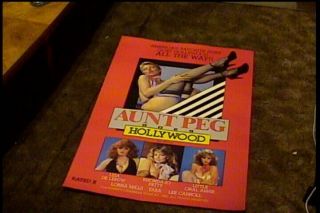 Aunt Peg Goes Hollywood Orig Rolled Movie Poster Sexploitation