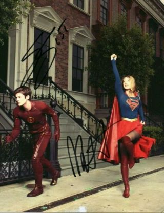 Grant Gustin Melissa Benoist - Signed Autographed 8x10 Photo - Supergirl - W/coa