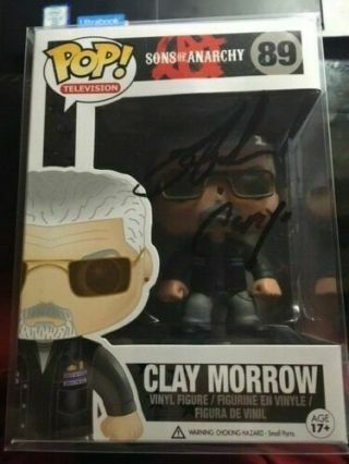 Funko Pop Sons Of Anarchy Clay Morrow 89 Ron Perlman Signed @ Tampa Comic Con