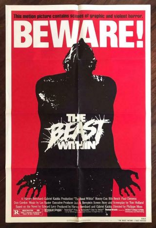The Beast Within 1982 Philippe Mora Horror Sci Fi Insect Movie Poster