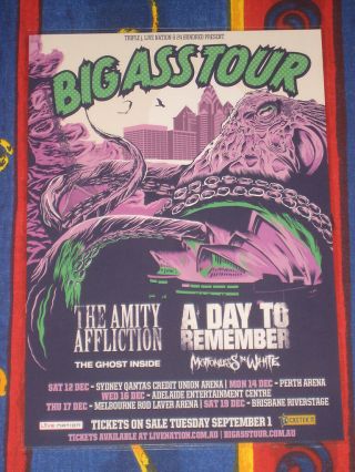 The Amity Affliction - A Day To Remember - 2015 Australian Tour - Laminated Poster